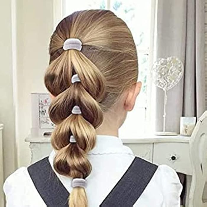 Cute Gang Hair Rubber Bands (White) - Image 3
